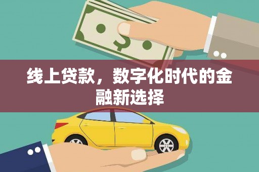 大甲线上贷款，数字化时代的金融新选择