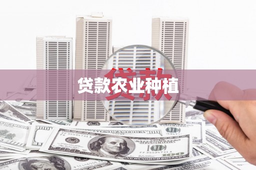 大甲贷款农业种植