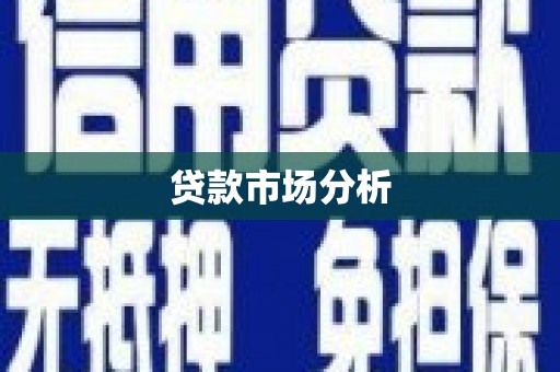 大甲贷款市场分析