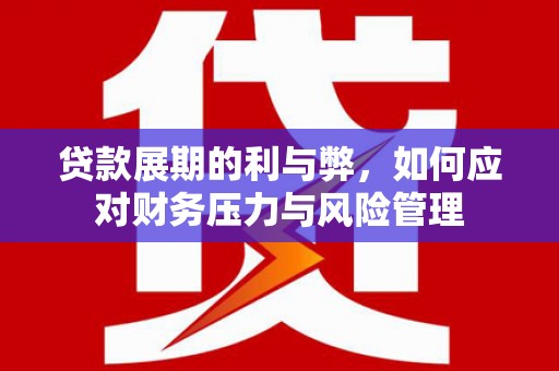 大甲贷款展期的利与弊，如何应对财务压力与风险管理