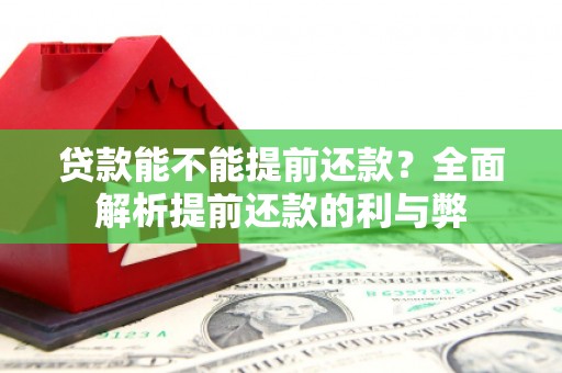 大甲贷款能不能提前还款？全面解析提前还款的利与弊