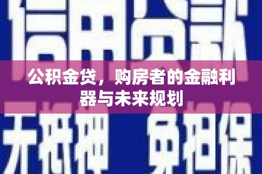 大甲公积金贷，购房者的金融利器与未来规划