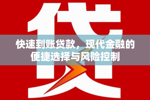 大甲快速到账贷款，现代金融的便捷选择与风险控制