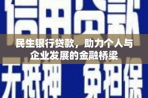 大甲民生银行贷款，助力个人与企业发展的金融桥梁