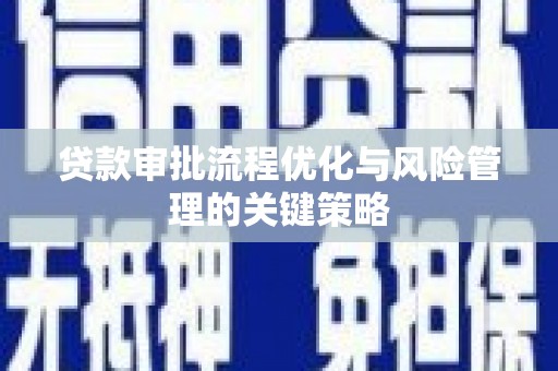 大甲贷款审批流程优化与风险管理的关键策略