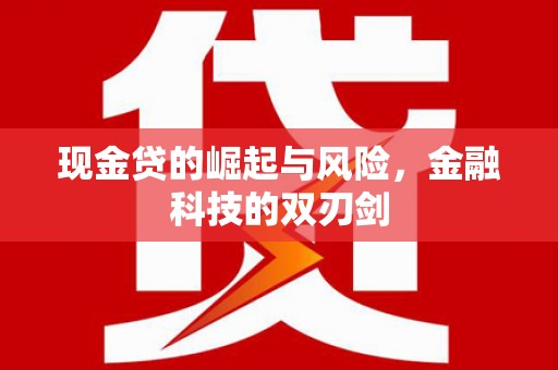 大甲现金贷的崛起与风险，金融科技的双刃剑