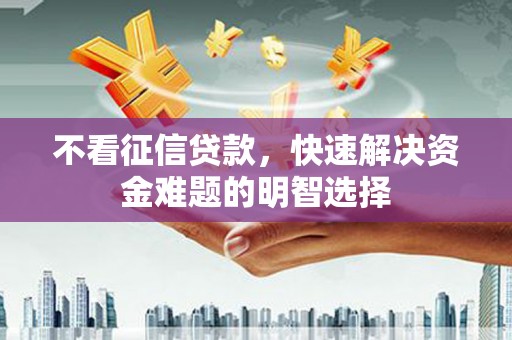 大甲不看征信贷款，快速解决资金难题的明智选择