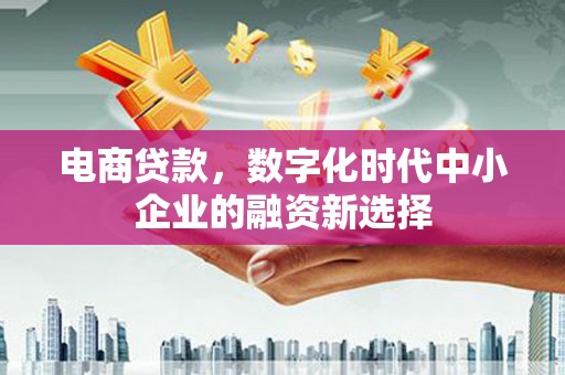 大甲电商贷款，数字化时代中小企业的融资新选择