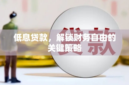 大甲低息贷款，解锁财务自由的关键策略