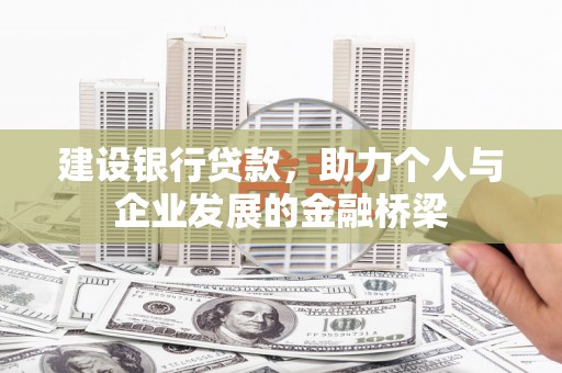 大甲建设银行贷款，助力个人与企业发展的金融桥梁