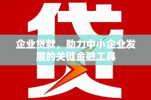 大甲企业贷款，助力中小企业发展的关键金融工具