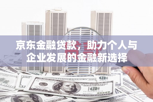 大甲京东金融贷款，助力个人与企业发展的金融新选择