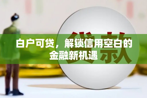 大甲白户可贷，解锁信用空白的金融新机遇