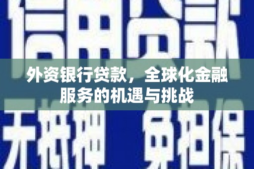 大甲外资银行贷款，全球化金融服务的机遇与挑战