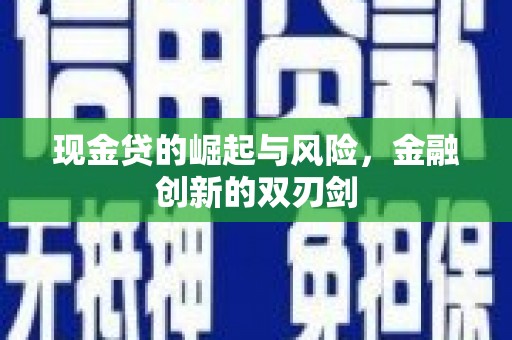 大甲现金贷的崛起与风险，金融创新的双刃剑