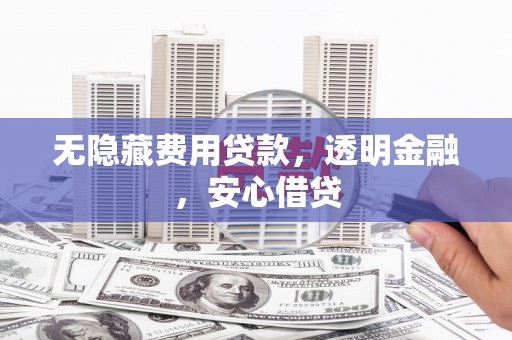 大甲无隐藏费用贷款，透明金融，安心借贷
