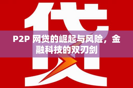 大甲P2P 网贷的崛起与风险，金融科技的双刃剑