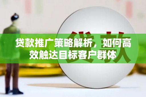 大甲贷款推广策略解析，如何高效触达目标客户群体