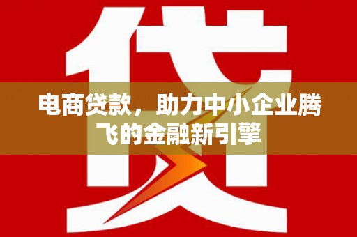 大甲电商贷款，助力中小企业腾飞的金融新引擎