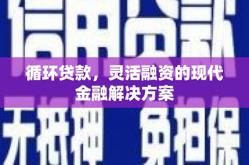 大甲循环贷款，灵活融资的现代金融解决方案
