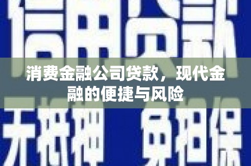 大甲消费金融公司贷款，现代金融的便捷与风险