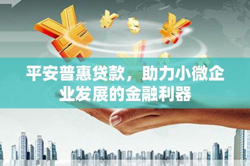 大甲平安普惠贷款，助力小微企业发展的金融利器
