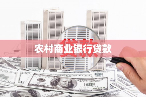 大甲农村商业银行贷款