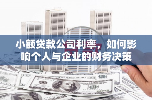 大甲小额贷款公司利率，如何影响个人与企业的财务决策