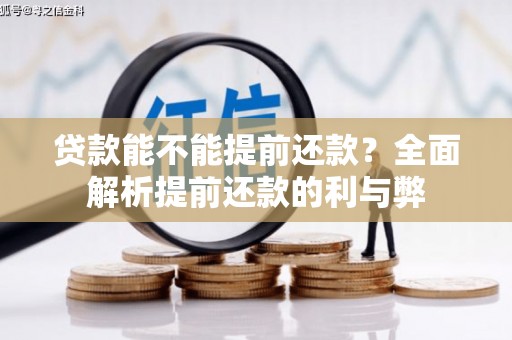 大甲贷款能不能提前还款？全面解析提前还款的利与弊
