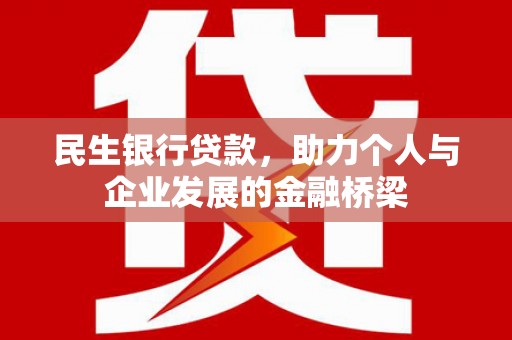 大甲民生银行贷款，助力个人与企业发展的金融桥梁
