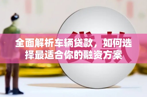 大甲全面解析车辆贷款，如何选择最适合你的融资方案