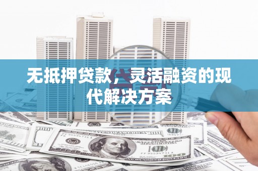 大甲无抵押贷款，灵活融资的现代解决方案