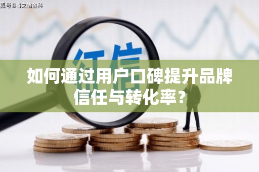 大甲如何通过用户口碑提升品牌信任与转化率？