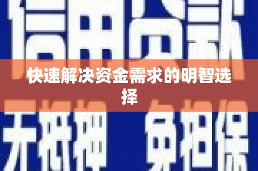 大甲快速解决资金需求的明智选择